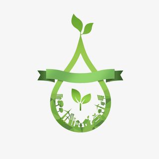 卡通水滴展板免抠图免抠