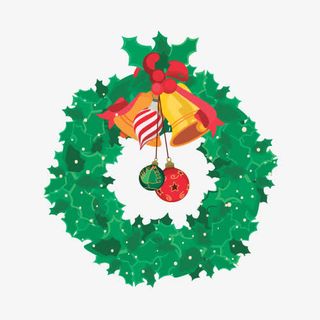 绿色环圈装饰免抠