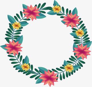 精美夏日风情边框免抠