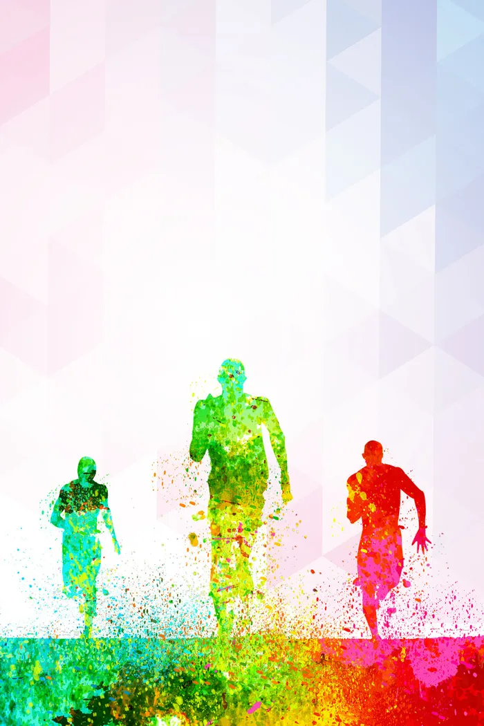 渐变几何运动招聘背景高清