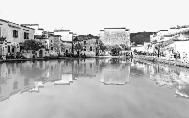 安徽宏村古镇风景免抠