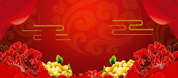 中秋节文艺狂欢古典红色banner高清