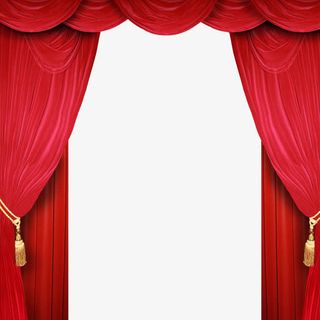 红色幕布免抠