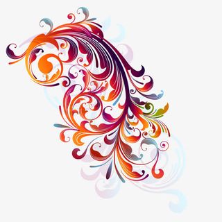 动感缠绕的花藤矢量素材免抠