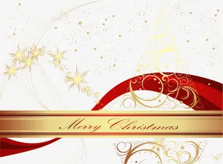 手绘金色条幅免抠