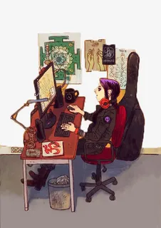 IT从业者插画免抠