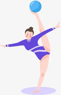 卡通奥运会体操运动员免抠