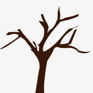 孤单树干免抠
