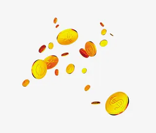 漂浮的金币免抠