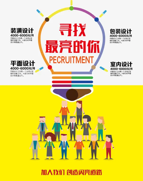 广告公司招聘海报免抠