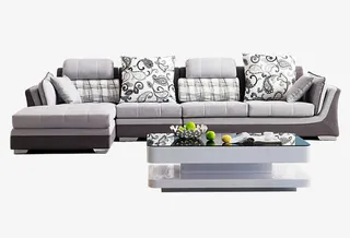 布艺沙发与茶几免抠