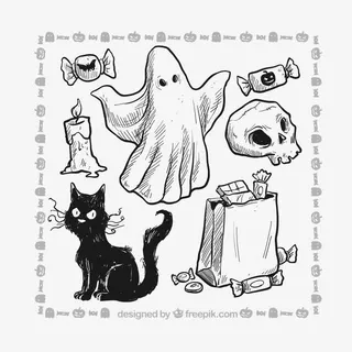 矢量万圣节图免抠