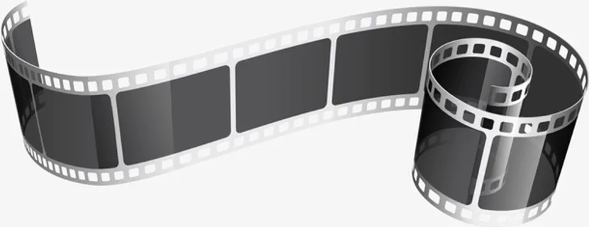 黑色闪耀立体胶卷免抠