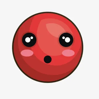 圆形红色表情免抠