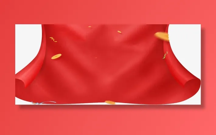 开工大吉喜庆的红布免抠装饰其他装饰图案元素