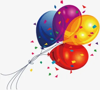 节日气氛彩色气球免抠