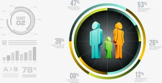 人物分析信息图表矢量素材免抠
