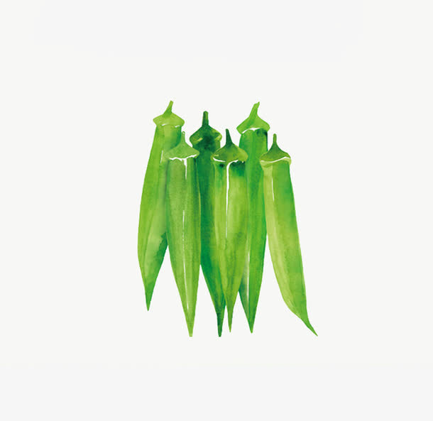 实物秋葵干免抠