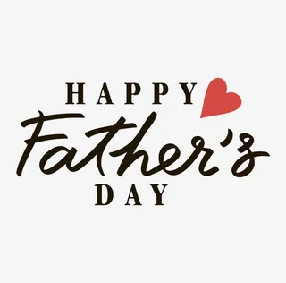 快乐父亲节英文花体艺术字免抠