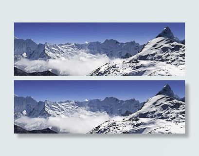 雪山海报背景图免抠