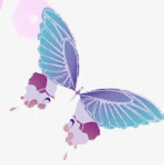 彩色浪漫艺术飞舞蝴蝶免抠