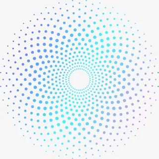 花朵元素渐变圆形几何免抠