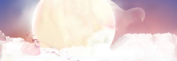 朦胧梦幻月亮七夕免抠