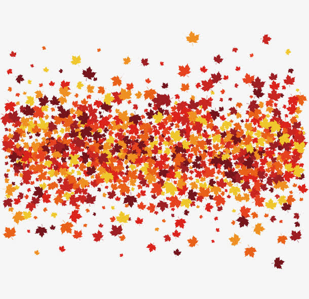 矢量红枫背景免抠