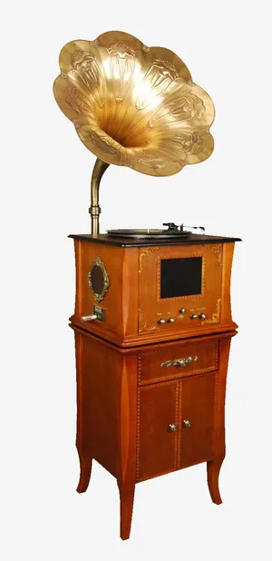 欧美国外留声机复古元素免抠