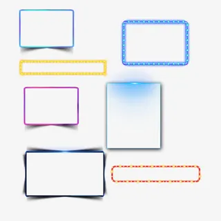 彩色多样精美霓虹灯免抠