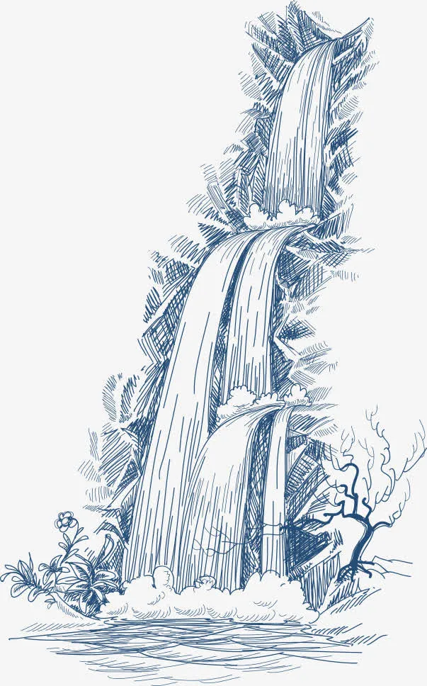 瀑布免抠