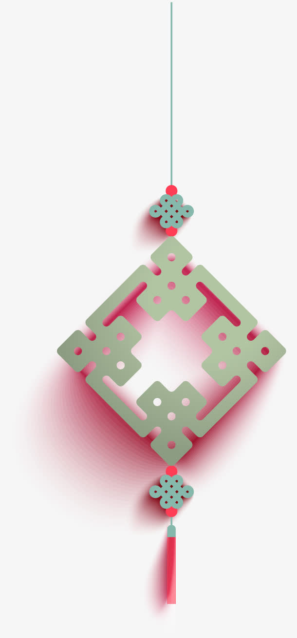 新年手绘微立体灯笼素材免抠