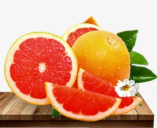 红心柚子肉广告免抠