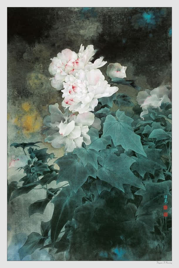 邹传安国画集素雅美丽免抠