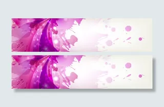 创意紫色喷绘banner素材背景