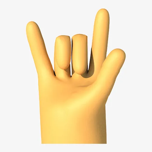 3d 卡通  手势免抠