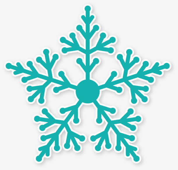 雪花片装饰图案免抠