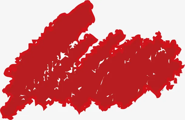 红色蜡笔笔刷免抠