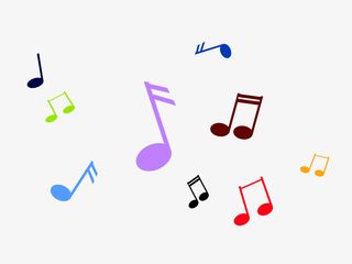 创意彩色矢量音符素材免抠