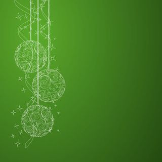 圣诞吊球绿色背景