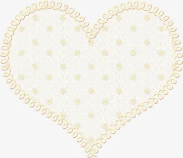 心形镂空底纹免抠