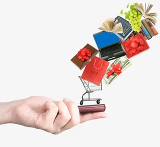 手上购物元素免抠