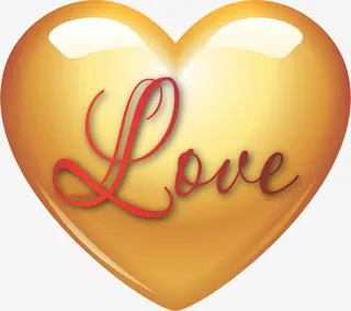 橙色爱心图片免抠