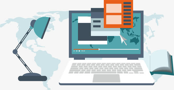 视频学习软件免抠标签元素