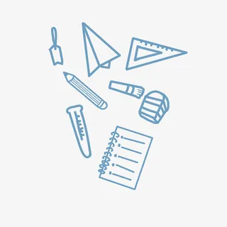 漂浮文具书本PNG免抠