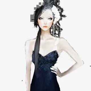 日本插画美女免抠