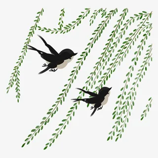 清新小花卡通插画29免抠