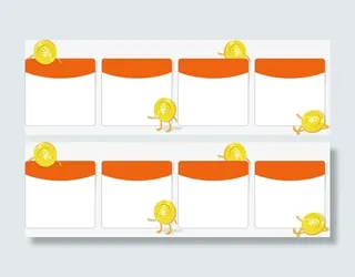 金币卡通创意设计免抠