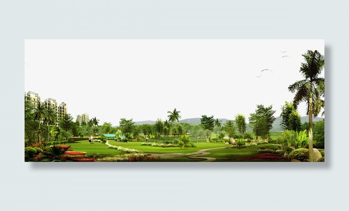 房地产广告元素绿色公园免抠