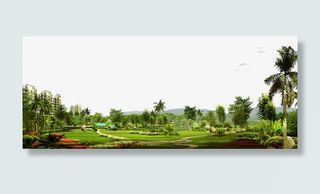 房地产广告元素绿色公园免抠